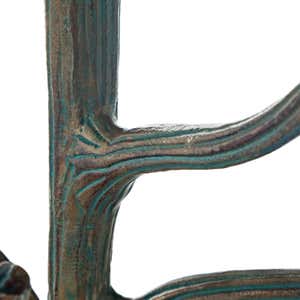 Metal Tree Branch-Inspired Coat Rack with Patina Finish
