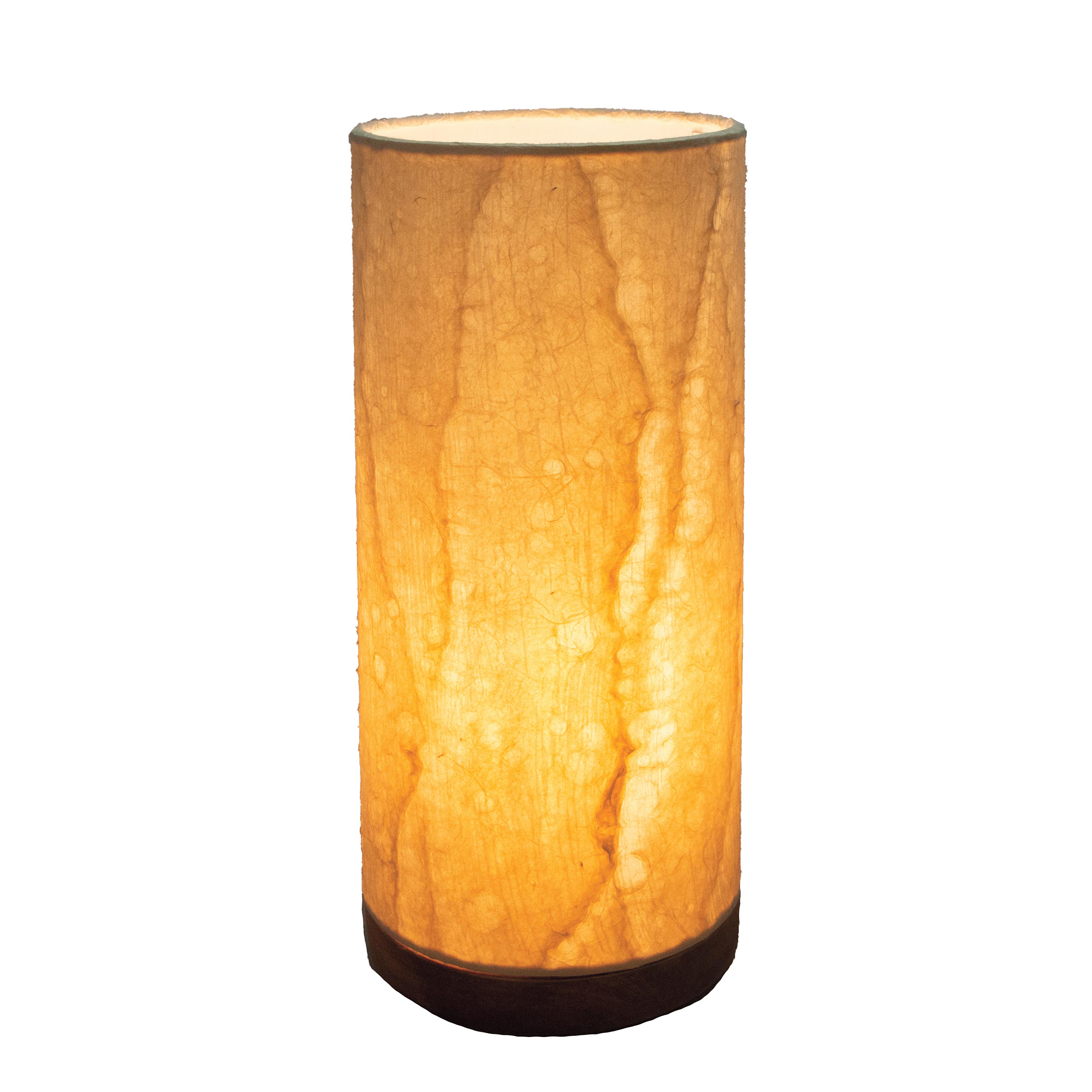 Recycled Paper Lamp on Mango Wood Base swatch image