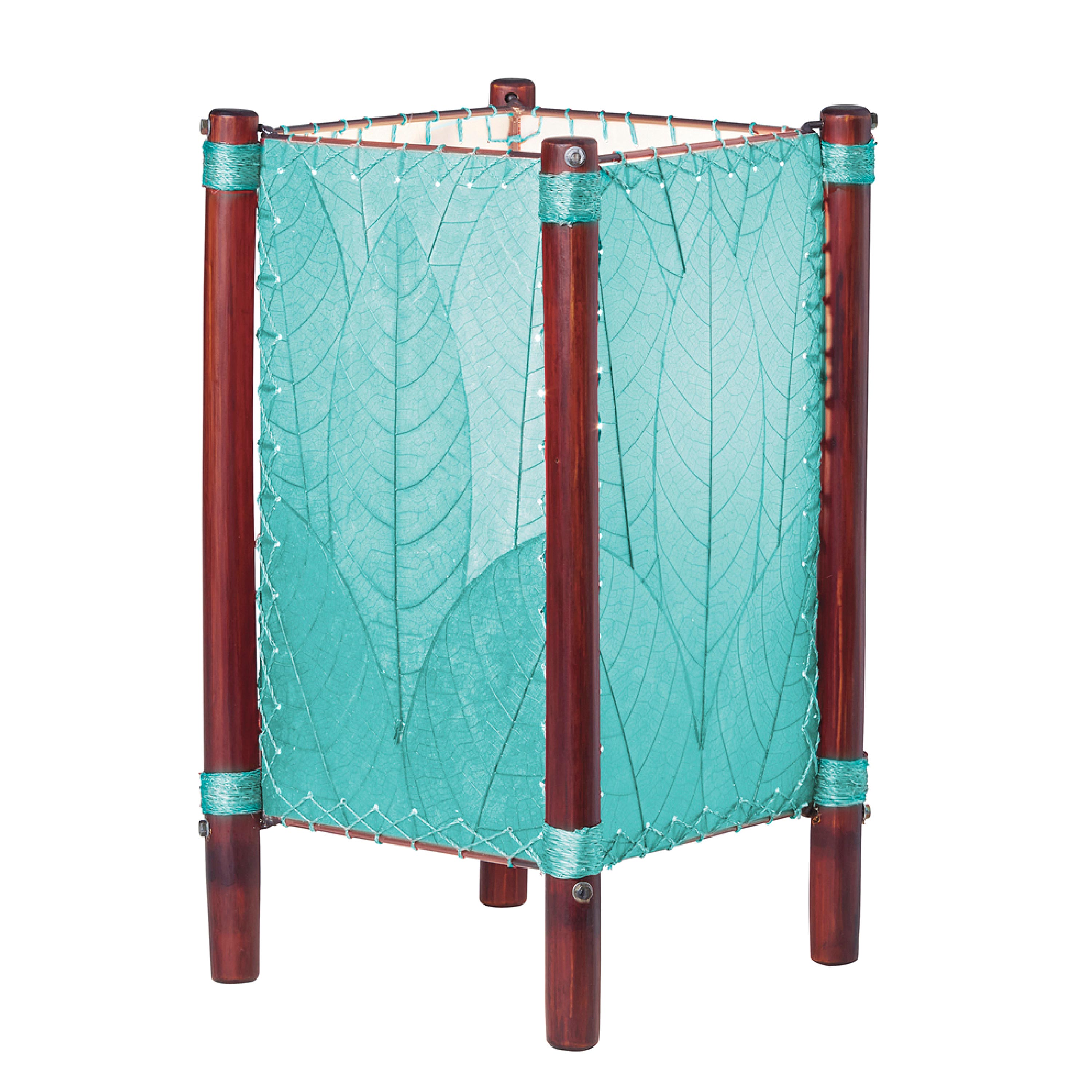 Handcrafted Rattan and Cocoa Leaves Table Lamp swatch image