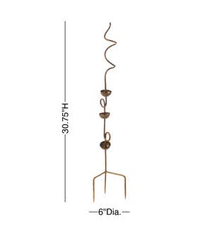 Rustic Cup Garden Stake