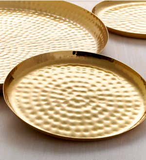 Hammered Brass Metal Nesting Tray, Small