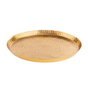 Hammered Brass Metal Nesting Tray, Large