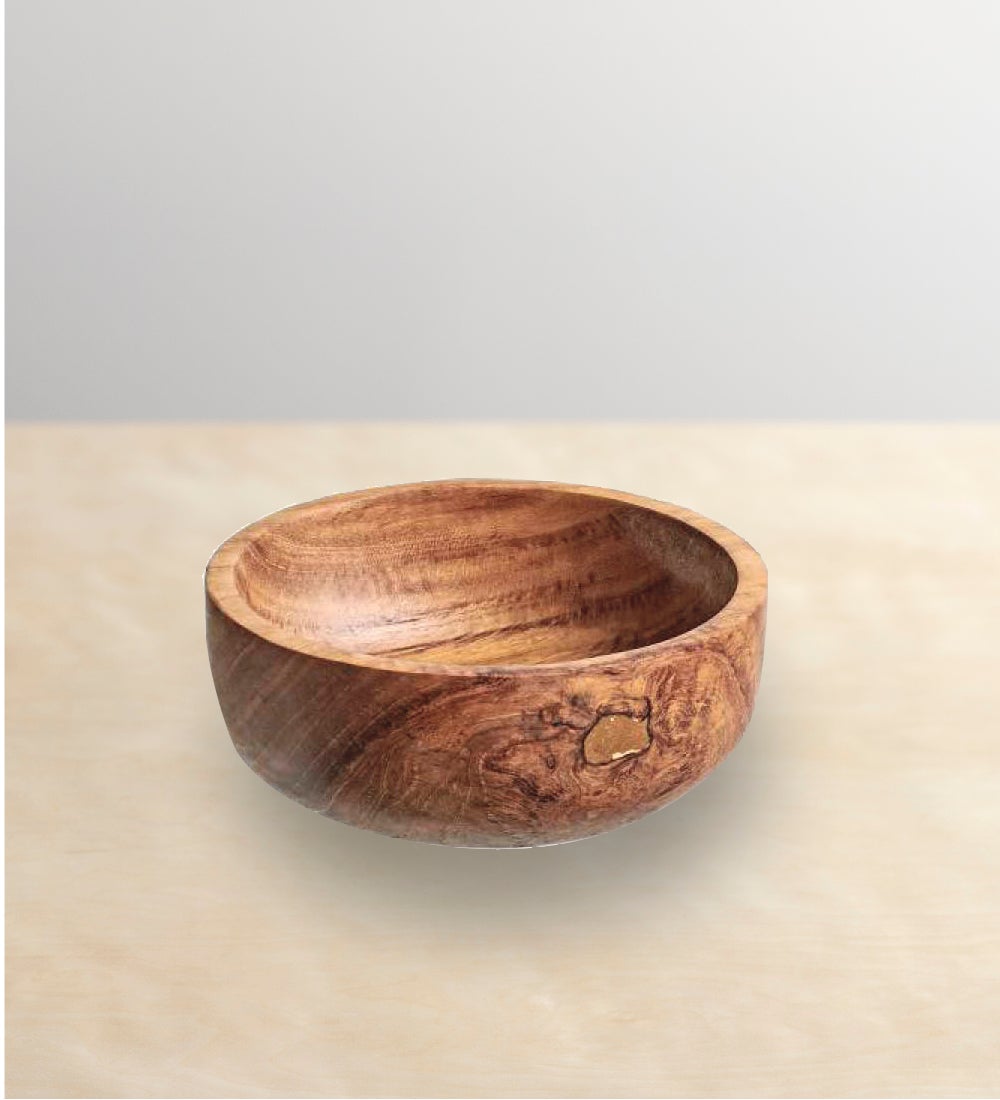 Chiku Teak Wood Bowl, Small