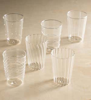 Clear Patterned Glassware Collection