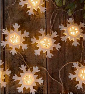Snowflake LED Lighted Paper Garland