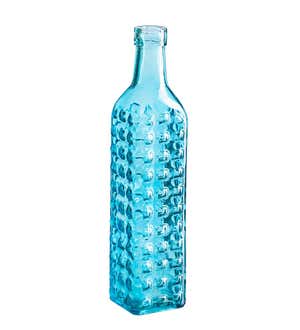 Garden Brilliant Blue Glass Bottles, Set of 6