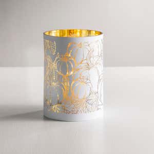 Pumpkin Etched White Hurricane Collection