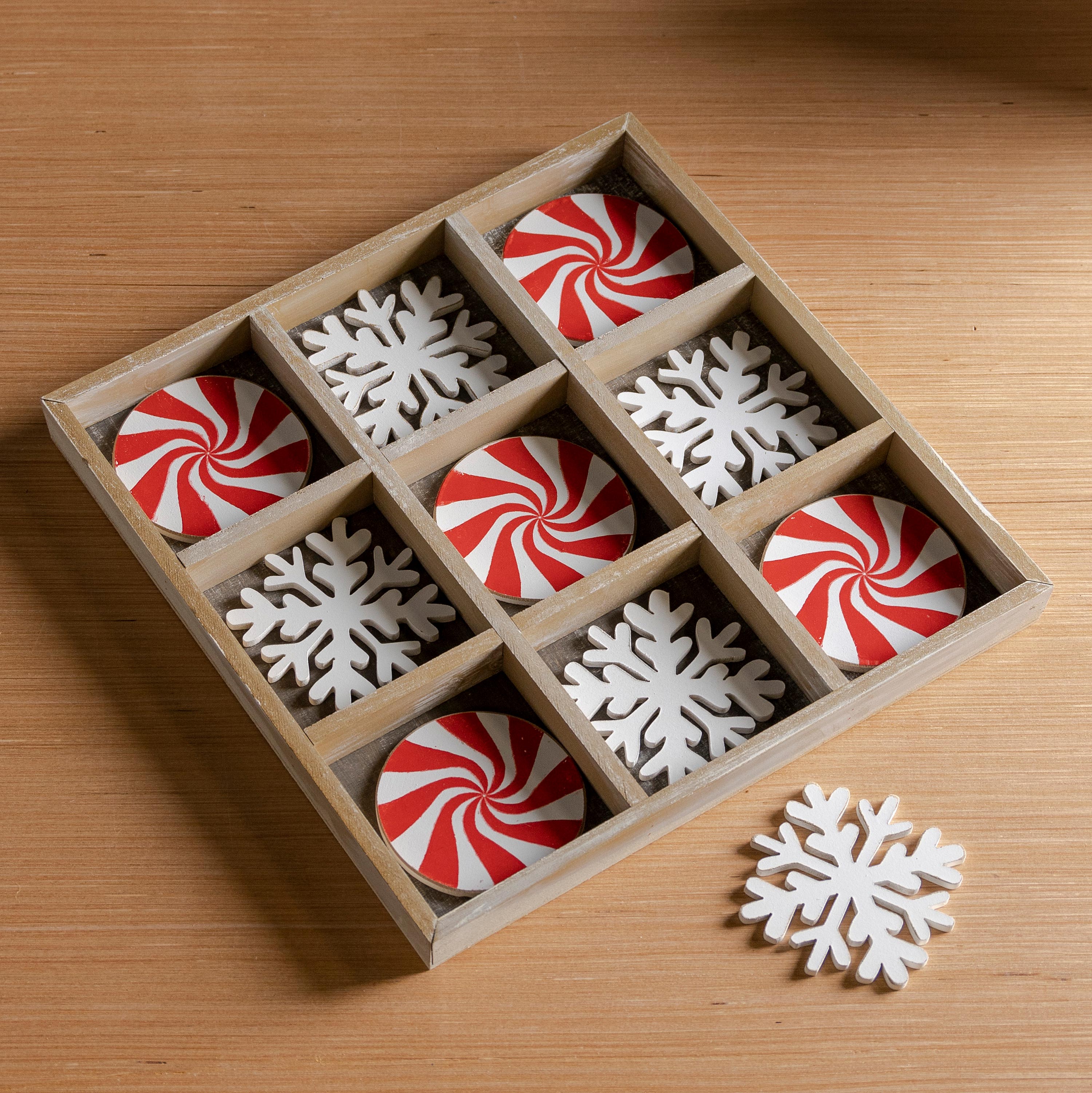 Holiday Wooden Tic-Tac-Toe