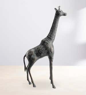 Cast Iron Giraffe Sculpture