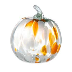 Handcrafted Recycled Glass Pumpkin
