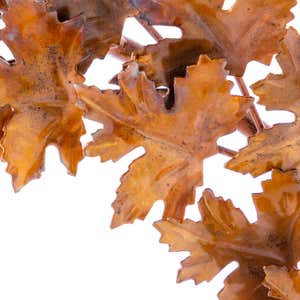 Handcrafted Autumnal Metal Leaf Wreath