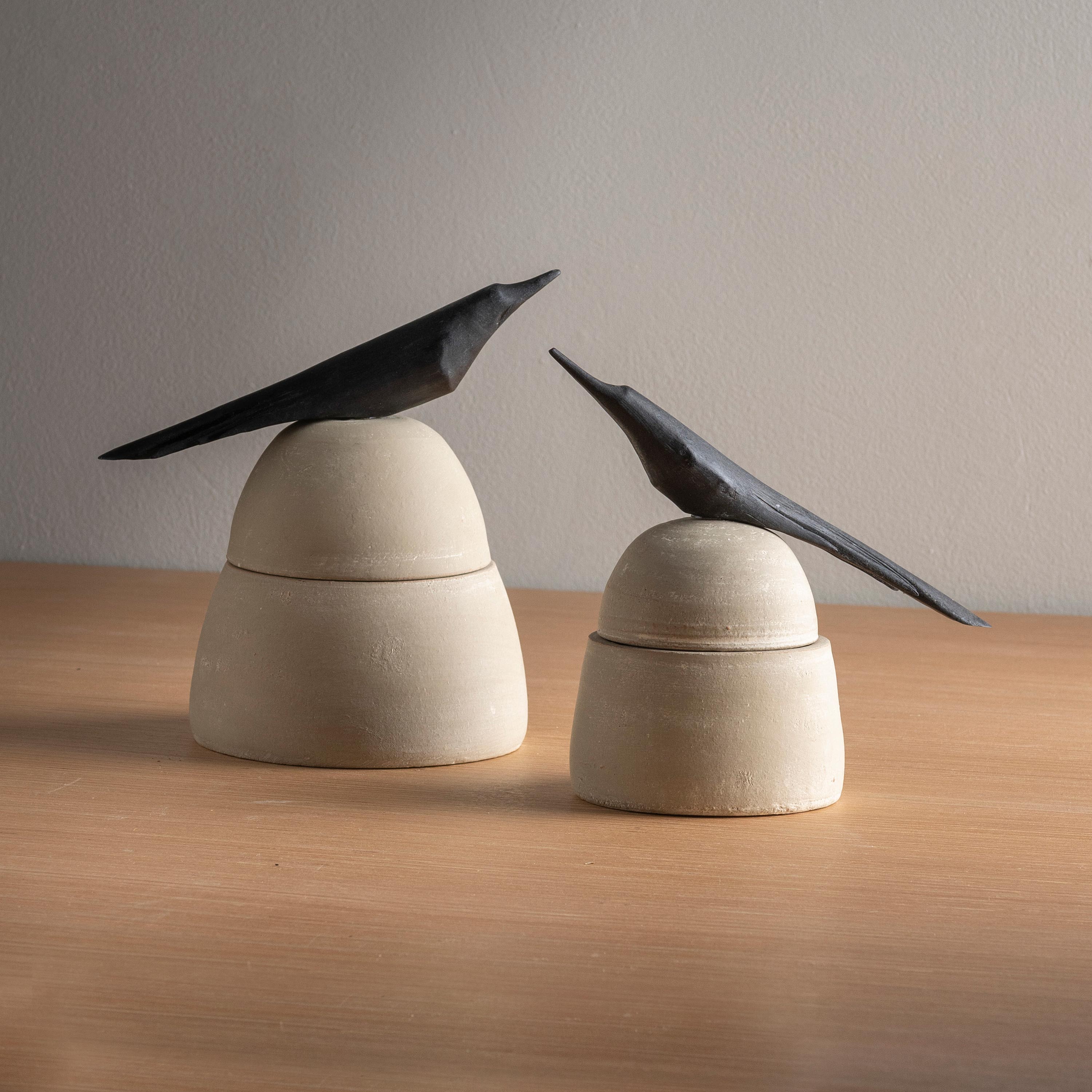 Raven Lidded Containers, Set of 2