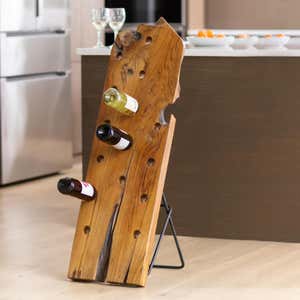 Reclaimed Teak Wood Wine Rack