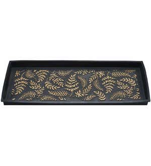 Copper-Brushed Ferns Rubber Boot Tray