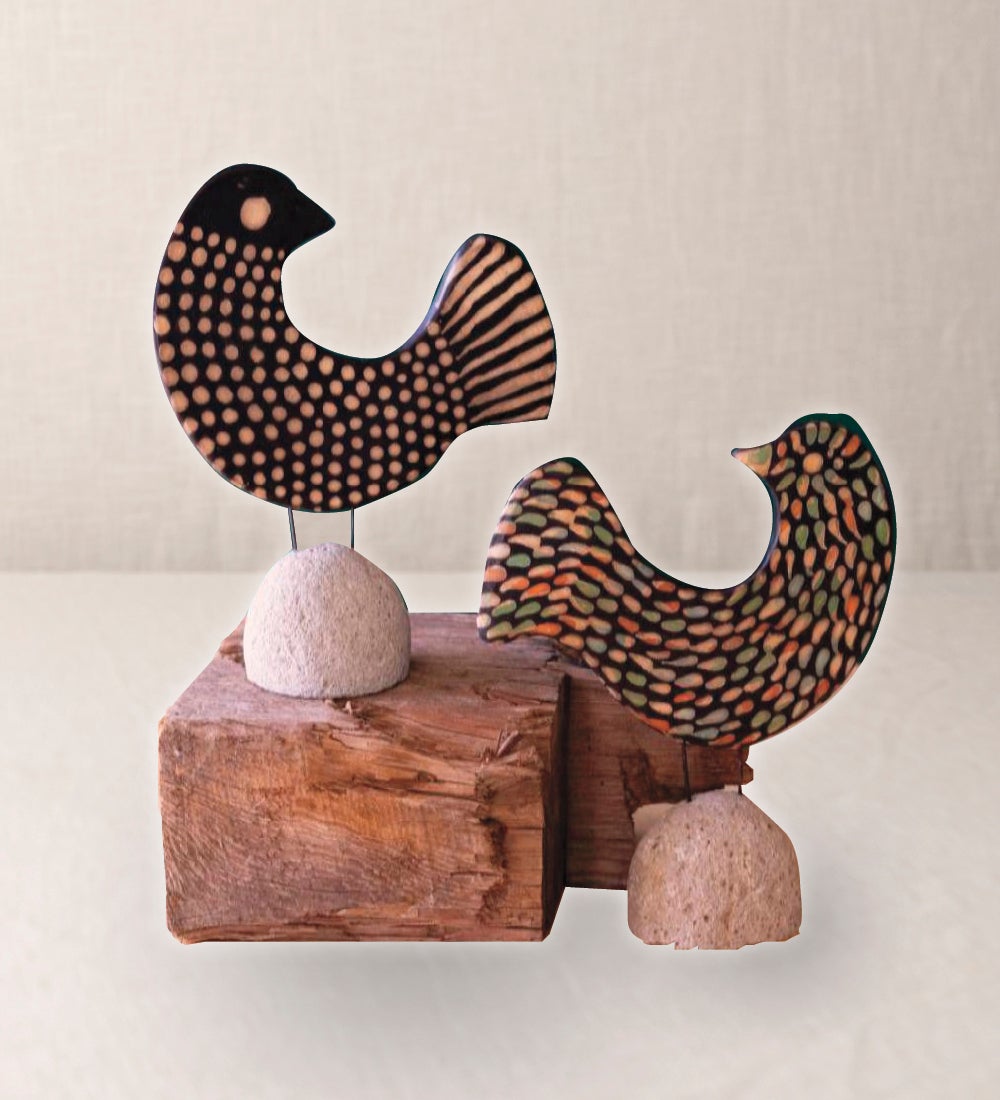 Lenca Bird Sculptures, Set of 2