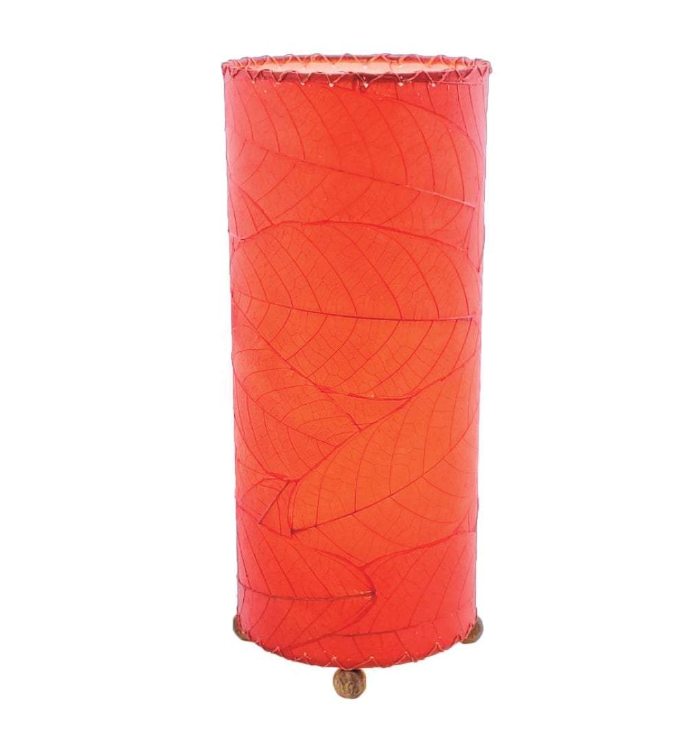 Outdoor/ Indoor Cocoa Leaf Cylinder Table Lamp swatch image