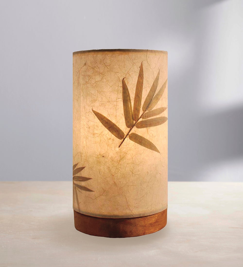 Handcrafted Short Paper Cylinder Table Lamp