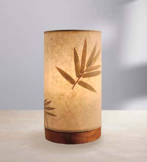 Handcrafted Short Paper Cylinder Table Lamp