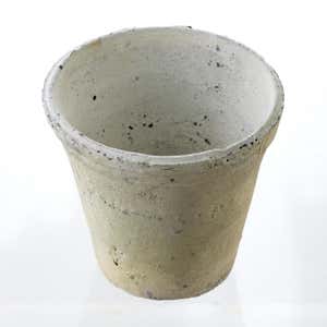 Handcrafted White Stone Terracotta Planters, Set of 5
