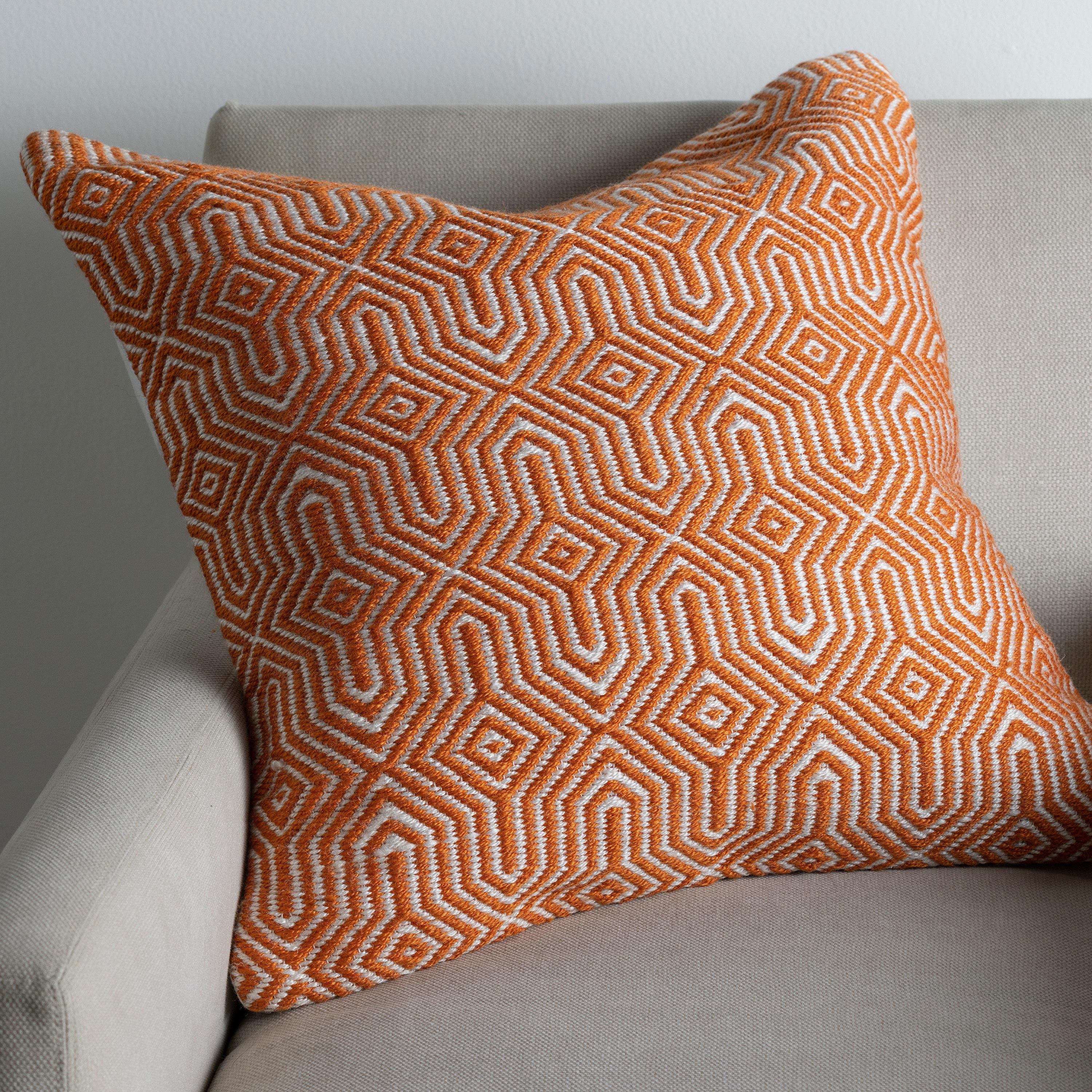 Gold Stripe Outdoor Throw Pillows Rectangle Set of 2