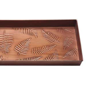 VivaTerra Copper-Brushed Ferns Rubber Boot Tray