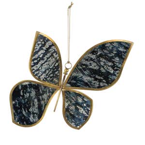 Glass Mirrored Hanging Butterfly