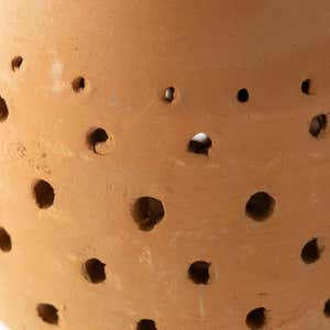 Cut-Out Dots Clay Lantern