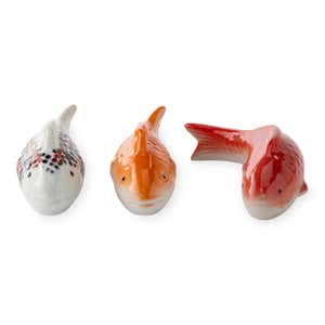 Large Floating Ceramic Koi Fish, Set of 3