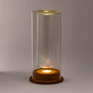 LED-Illuminated Glass Vase