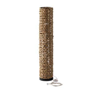 Woven Cattail Column Floor Lamp