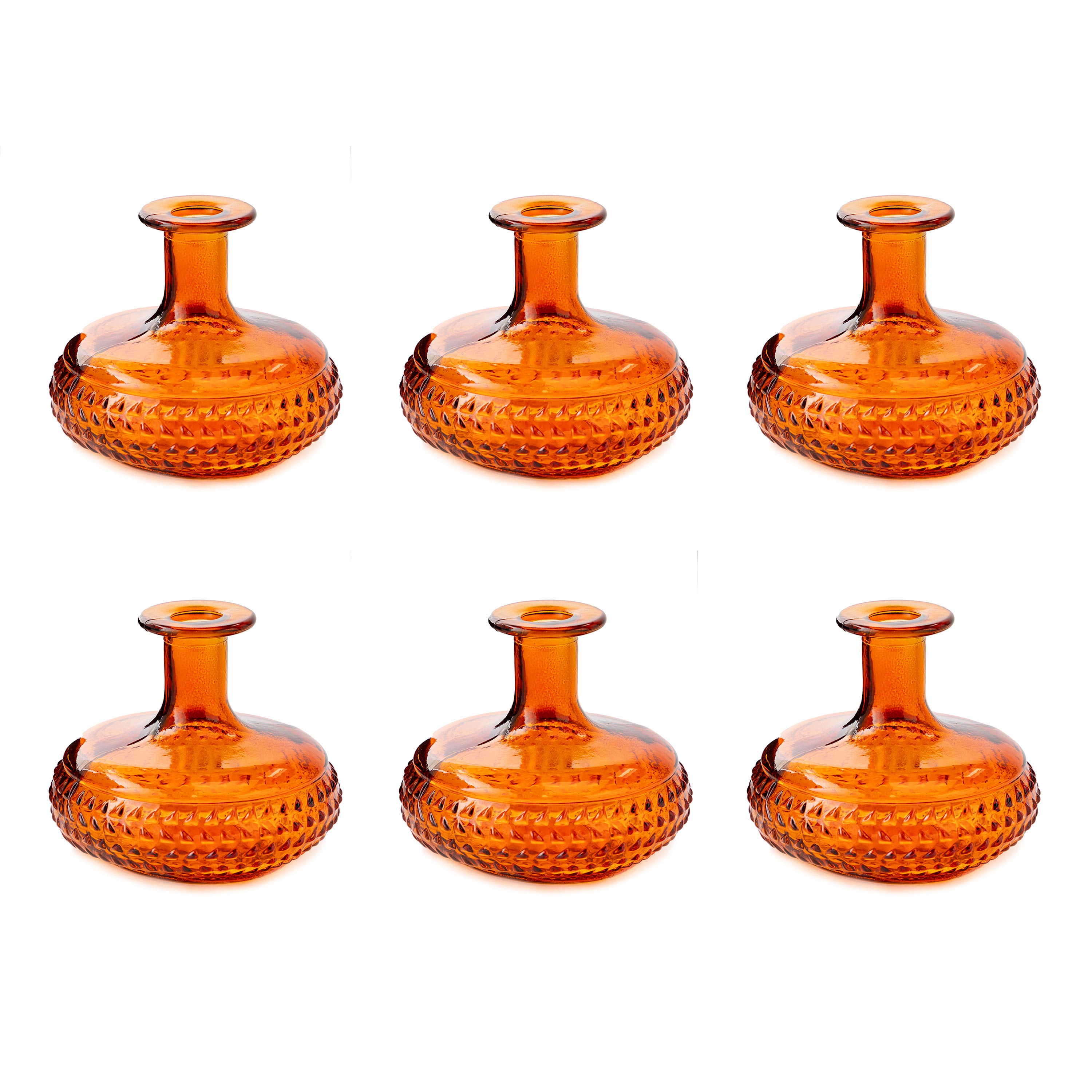 Diamond Recycled Glass Bud Vases, Set of 6 swatch image
