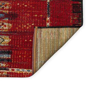 Marina Tribal Stripe Red Area Rug Collection