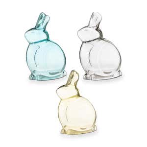 Glass Rabbits, Set of 3