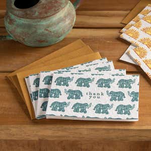 Elephant Seed Paper Thank You Cards (Set Of 6) - Plantable