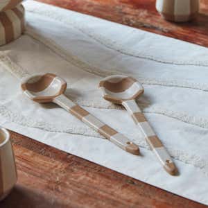 Botera Striped Ceramic Spoons, Set of 2