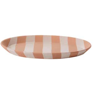 Botera Striped Ceramic Platter, 14"L