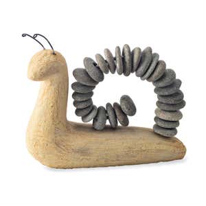 Handcrafted Snail Stone Statue