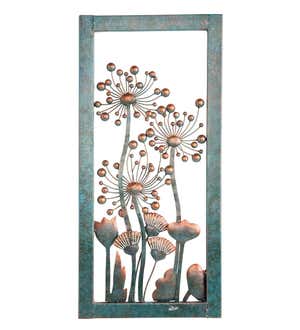 Handcrafted Metal Wall Art with Copper Patina-Like Finish, Set of 2