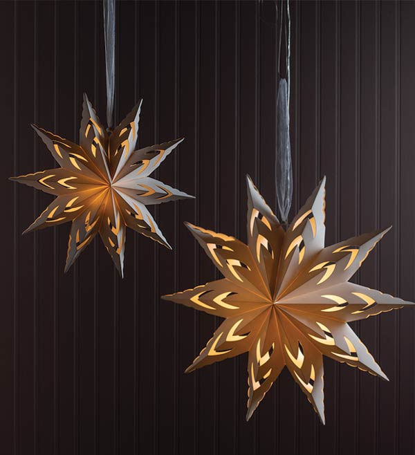 Image of Micro LED Hanging Paper Stars