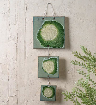 Image of Three-Tiered Tile Wall Hanging