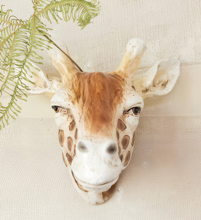 image of Giraffe Head Wall Vase