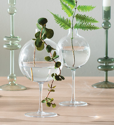 Image of Clear Wine Glass Vases