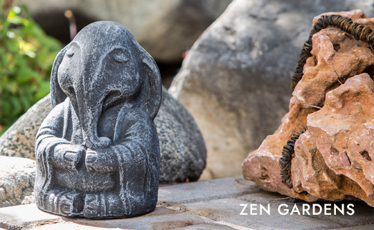 Image of Meditating Elephant Statue. ZEN GARDEN