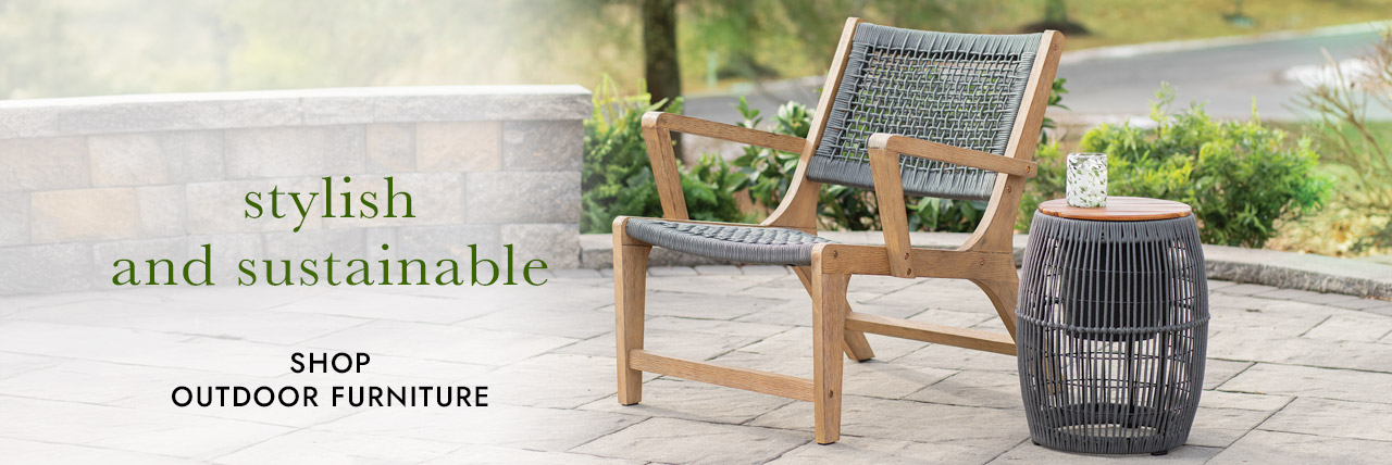 Image of Seville Acacia Side Table. elevate outdoor living SHOP OUTDOOR FURNITURE