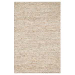 Loloi Edge Leather & Jute Rug in Brown - 5' x 7'6"  - Ivory