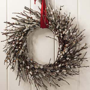 Pussy Willow Wreath - 18"