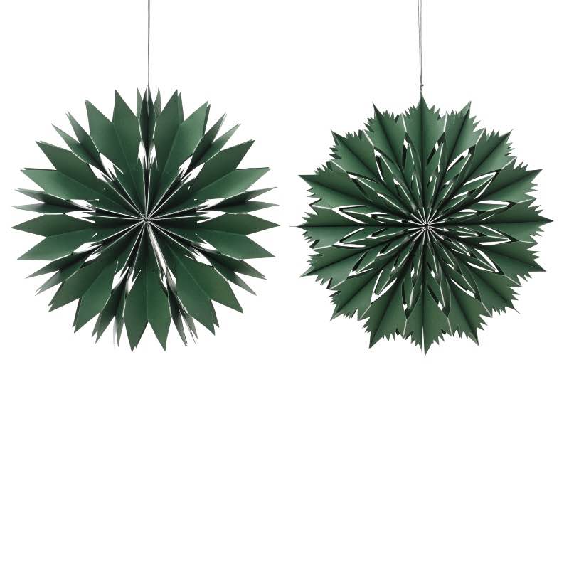Set of 2 Hanging Paper Stars, 11.75
