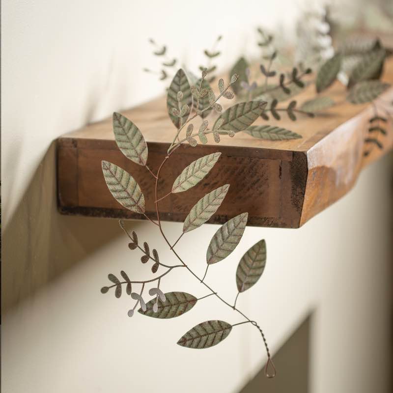 Rustic Iron and Foil Leaves Garland