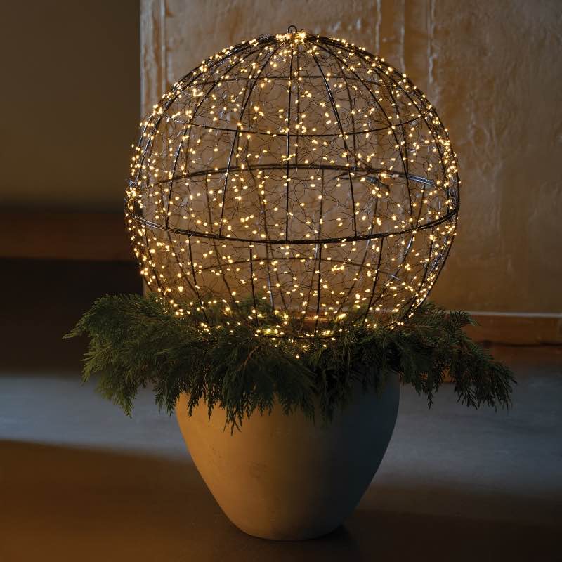 Micro Led Black Metal Sphere