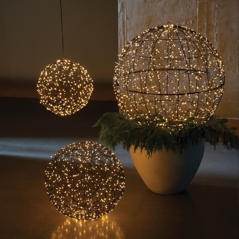 Micro Led Black Metal Sphere